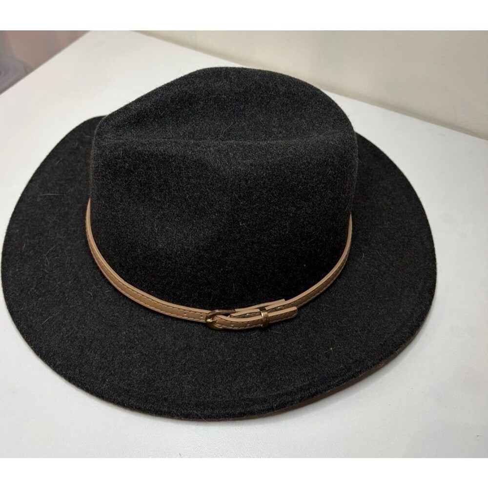 Grey Hat with Tan Trim